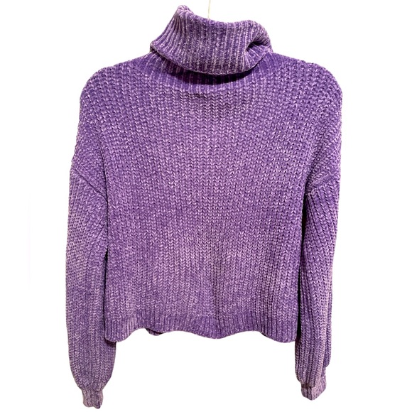 Zenana Outfitters Sweaters - Purple Women’s Juniors Sweater Turtlenecks loosefitting